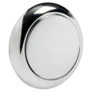 Knob + ring Round chromed ABS